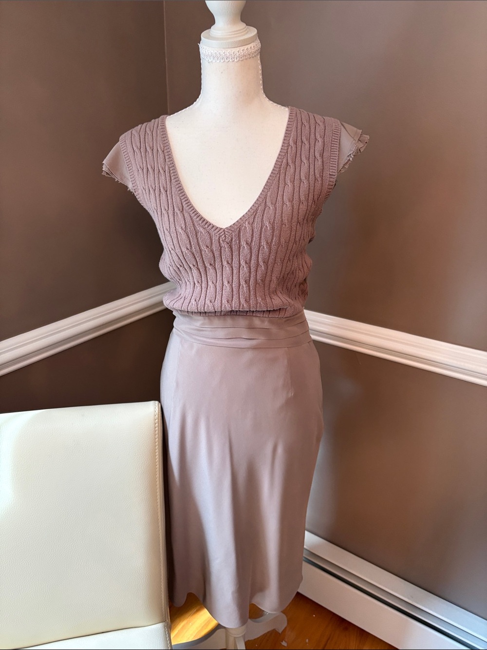 Women’s Dusty Taupe Knit Dress